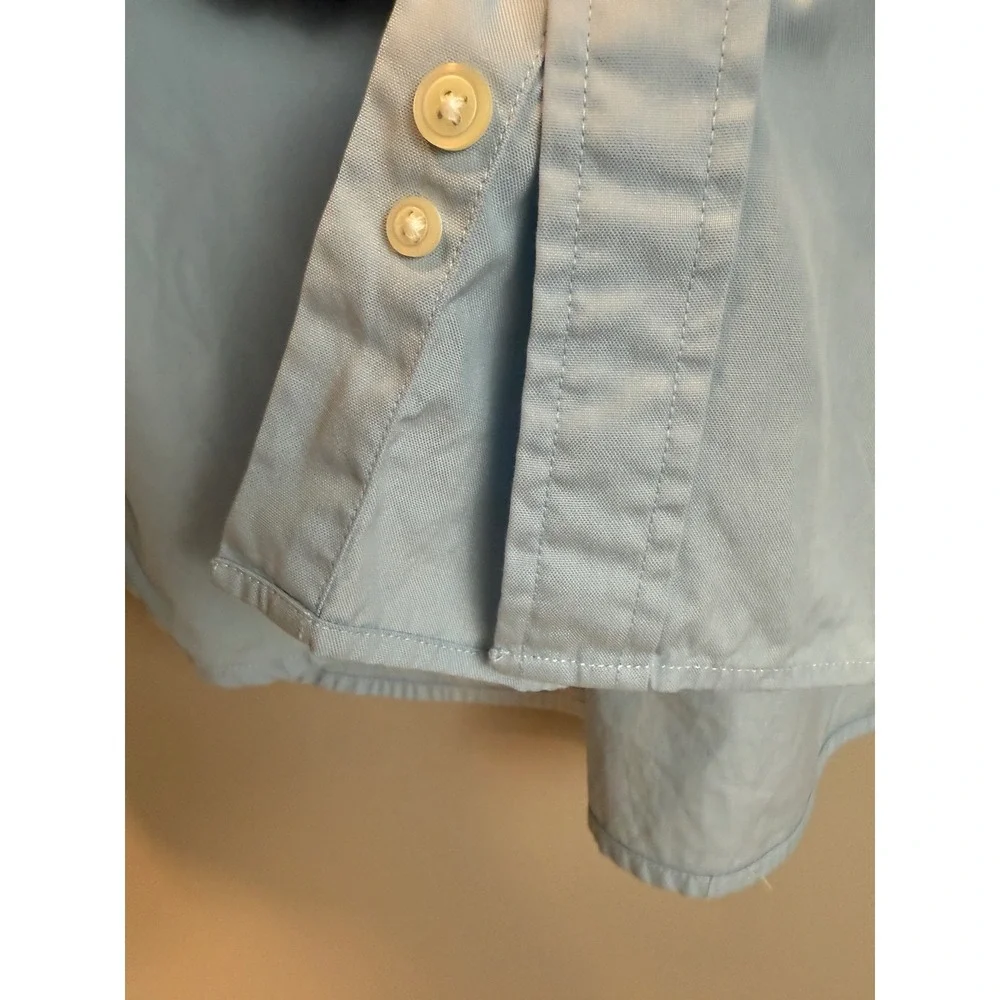 GAP Men's 80s Pinpoint Oxford Light Blue Shirt Size‎ L Preppy Academia